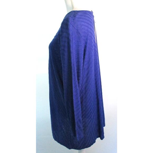 Dana Buchman Plus Women's 3/4 Sleeve Blue Knit Lightweight Sweater NWT Size 2X - Picture 4 of 11